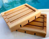 Wooden Soap Dish Drainer Spanish  Cedar USA Made Hostess Gift Holiday Gift Basket
